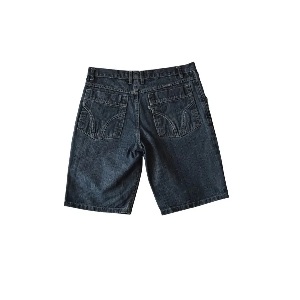 Vintage Y2K Dark Wash Men's Denim Shorts Size Medium